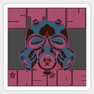 Stay Inside Gasmask Negative Sticker